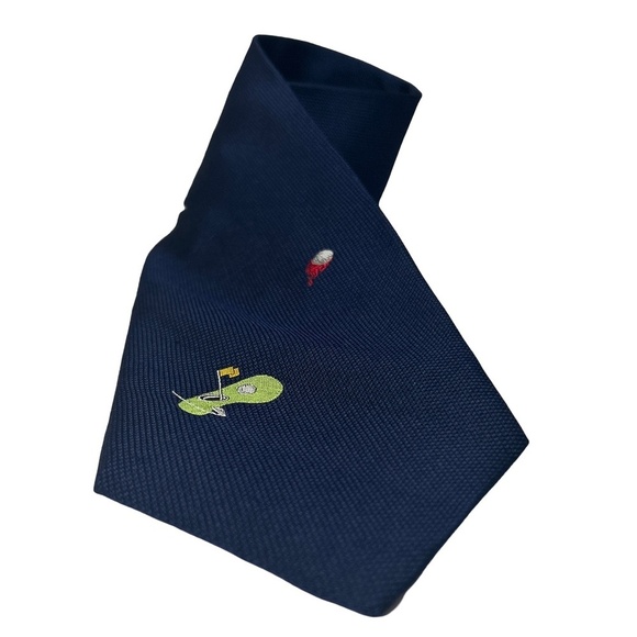 Nicole Miller NYC Neck Tie Textured Silk Luxury Golf Motif Y2K NOS NWT Made USA - Picture 7 of 12